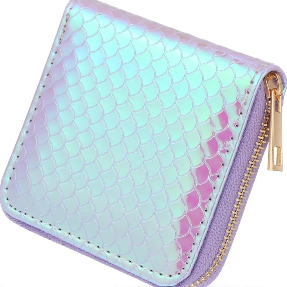 Holographic Mermaid Scale Wallet